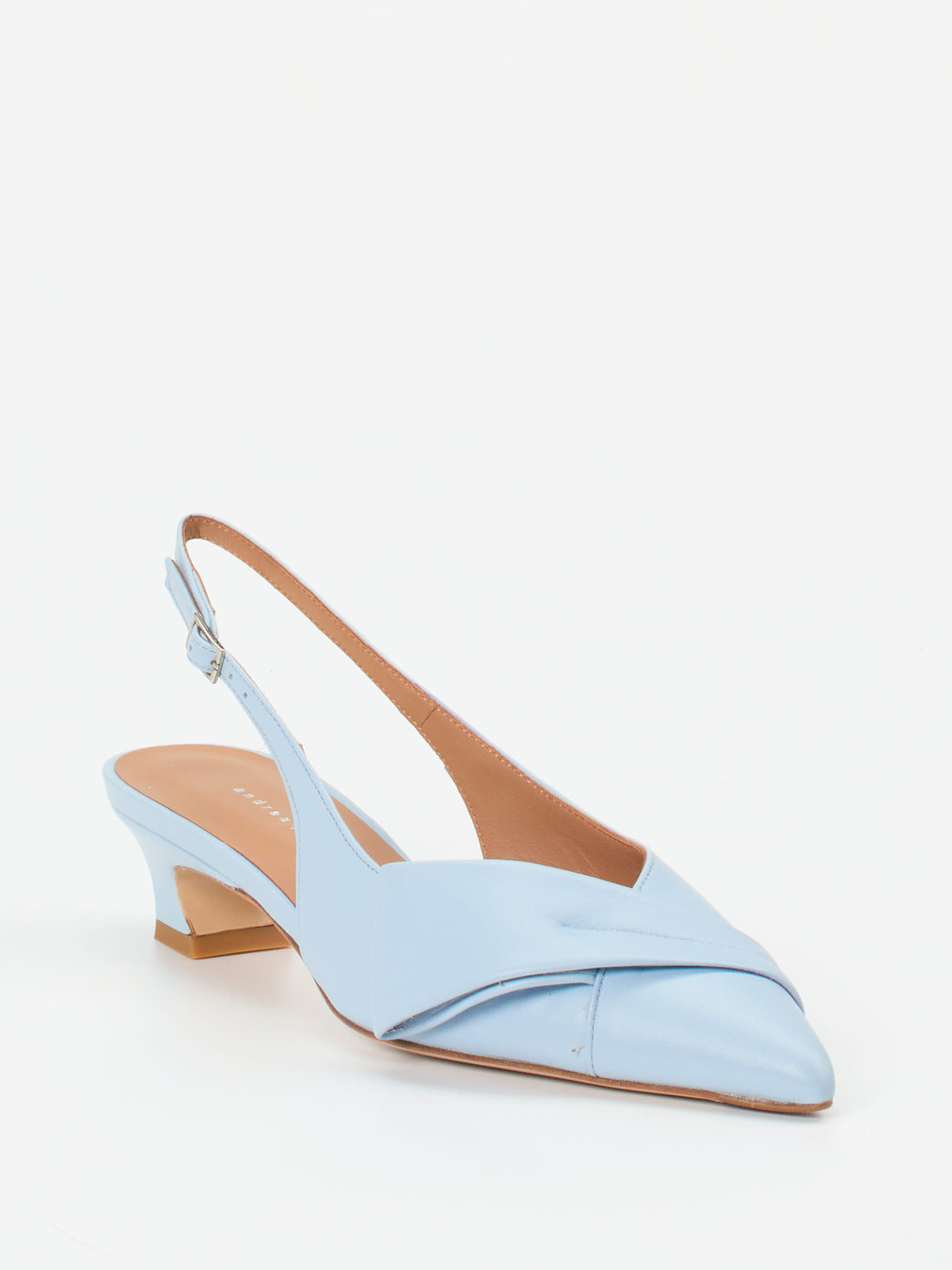 Andrea Puccini – Slingback-Pumps aus Lammleder Pastellblau