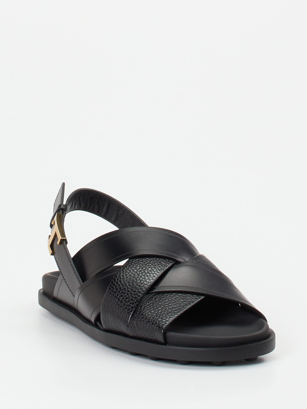 Tod's – Riemensandale aus Kalbleder schwarz