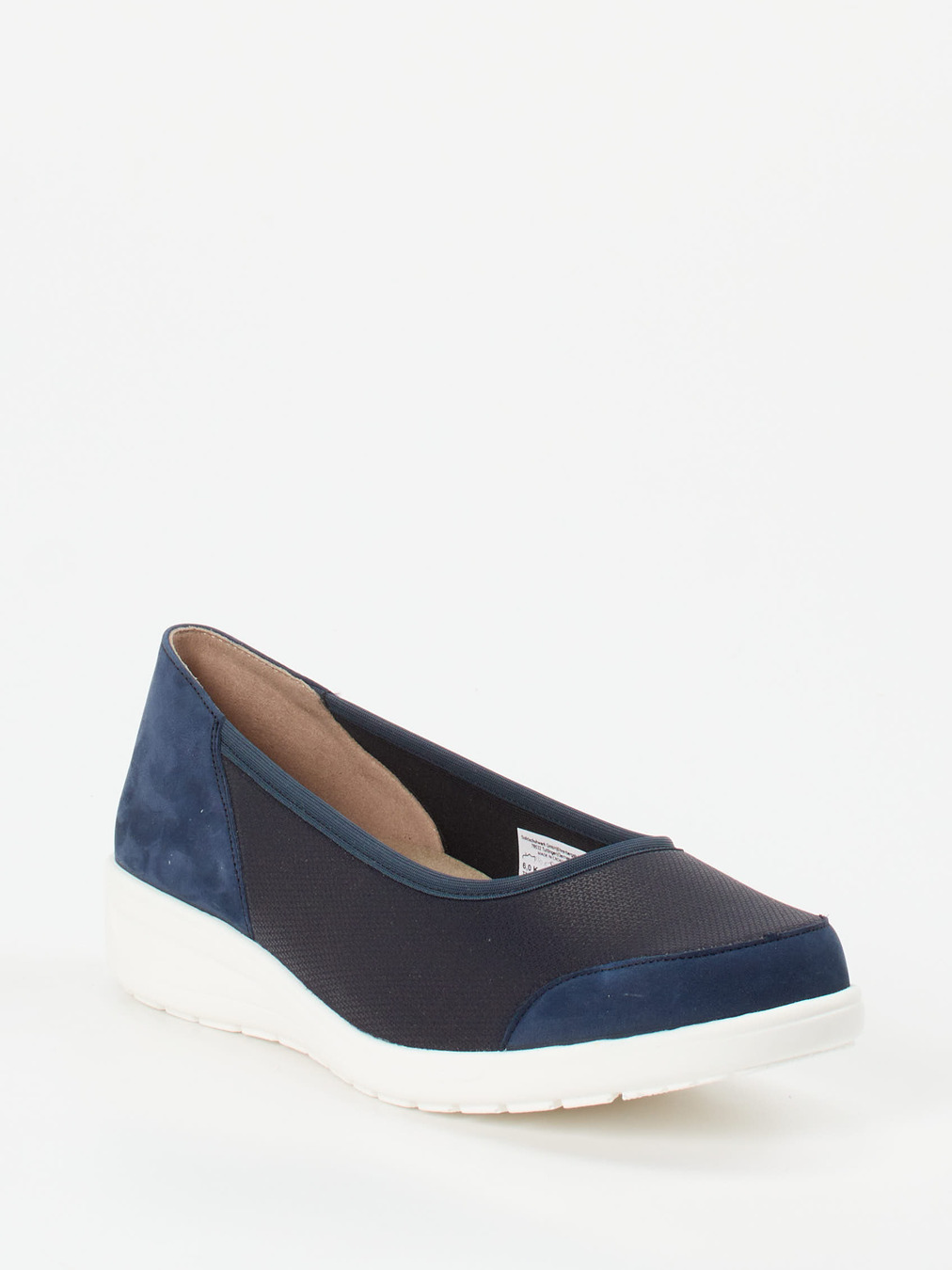 Solidus – Komfort-Ballerinas aus Stretch und Veloursleder