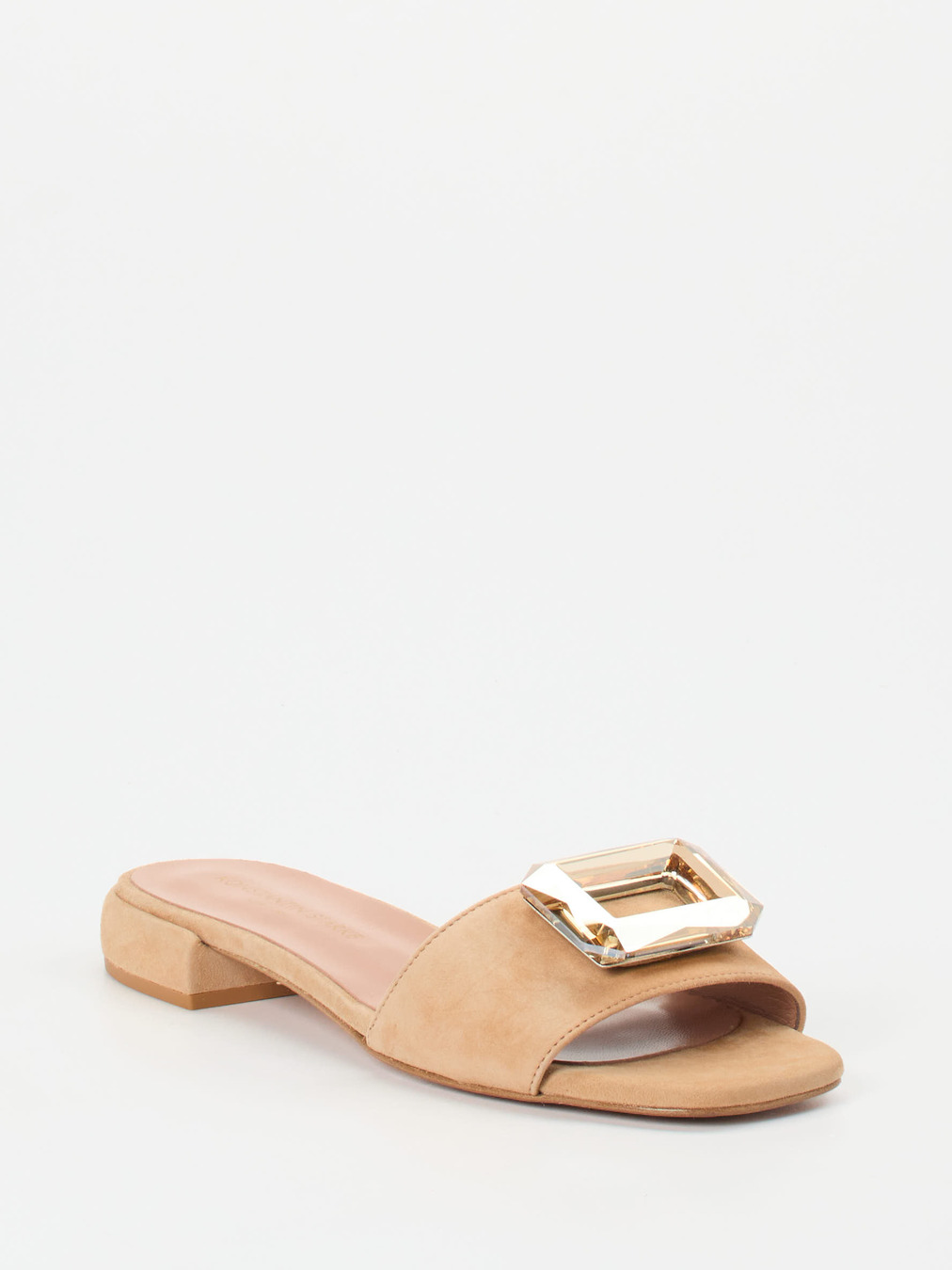 Konstantin Starke – Mules aus Veloursleder beige