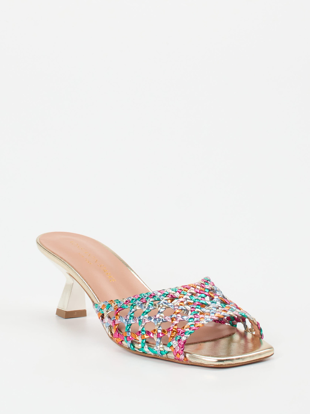 Konstantin Starke – Mules aus Flechtleder multicolor