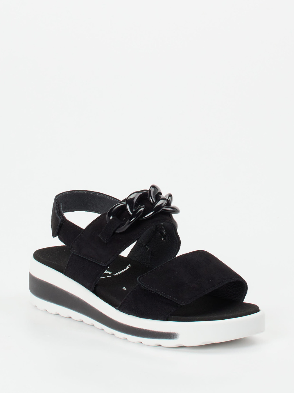 Semler – Sandale aus Veloursleder Schwarz