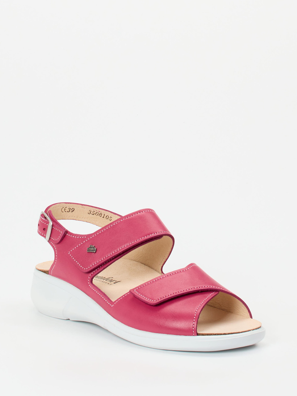 Finn Comfort – Sandaletten aus Kalbleder Himbeerrosa