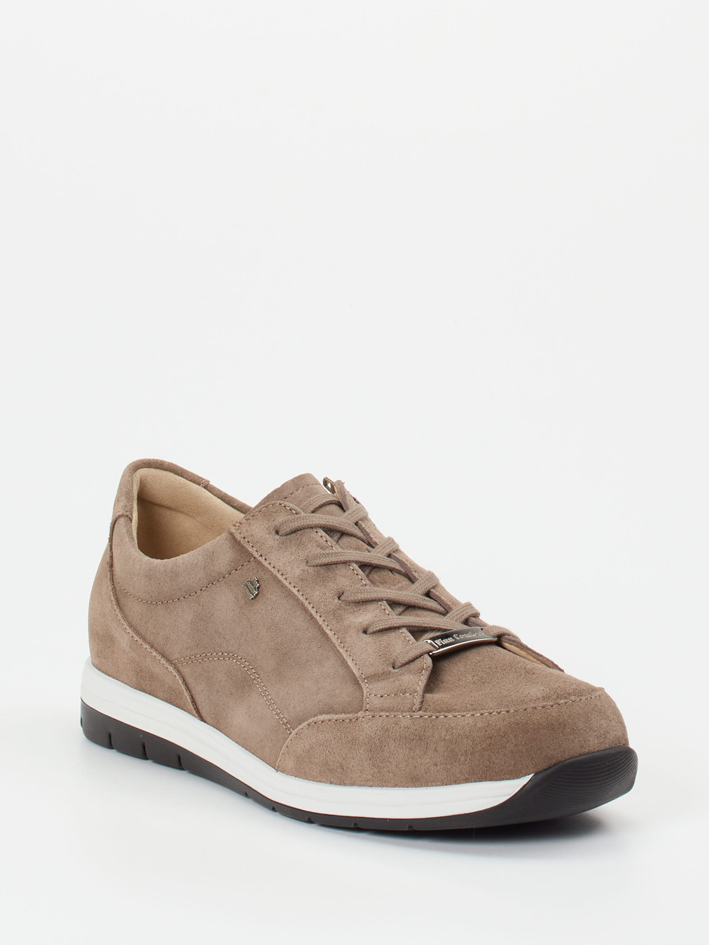 Finn Comfort – Schnürschuh aus Veloursleder taupe