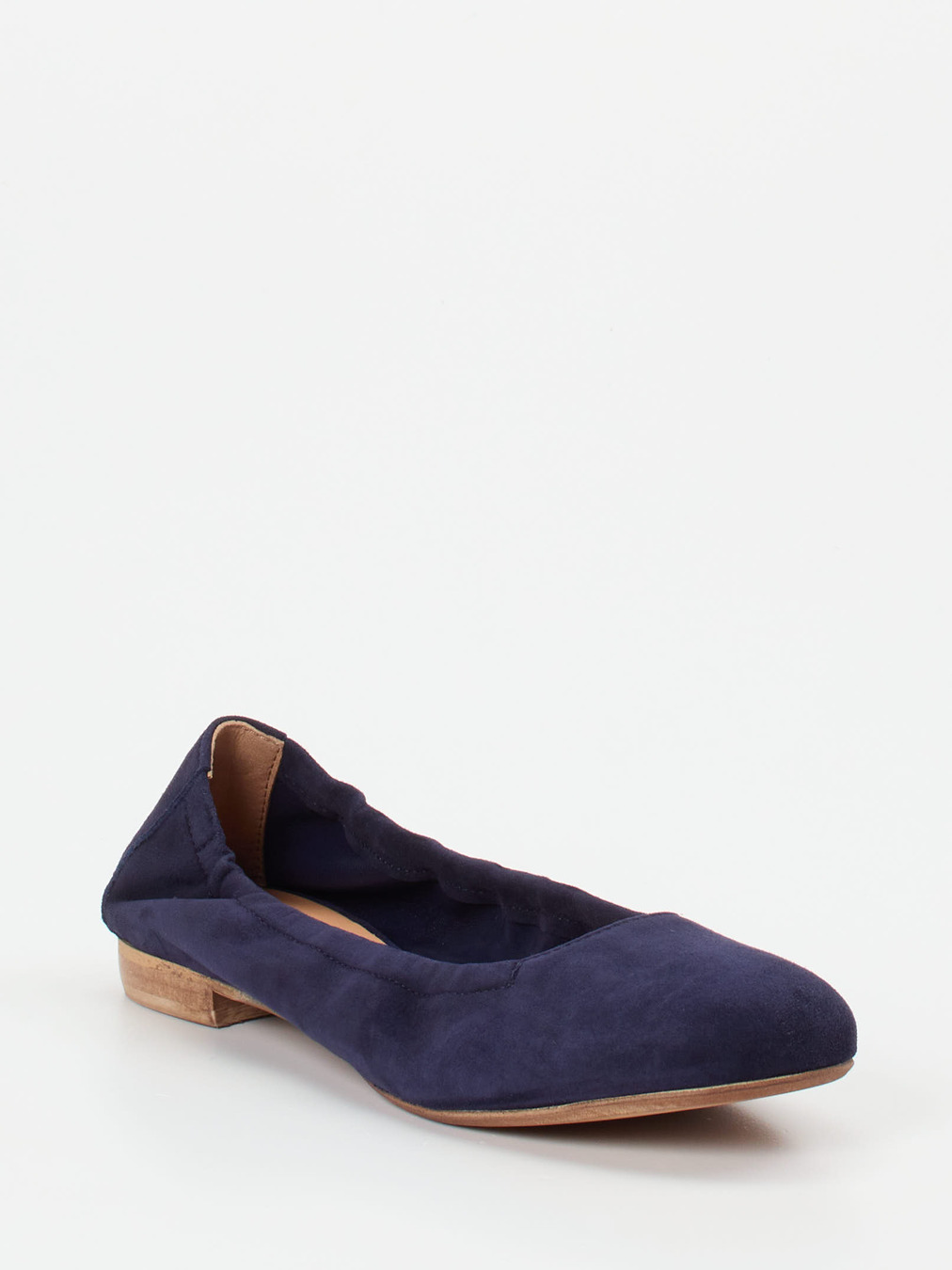 Donna Carolina – Ballerinas aus Veloursleder dunkelblau