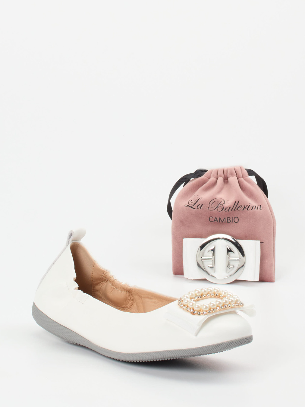 La Ballerina – Ballerinas aus Lammleder Off-White