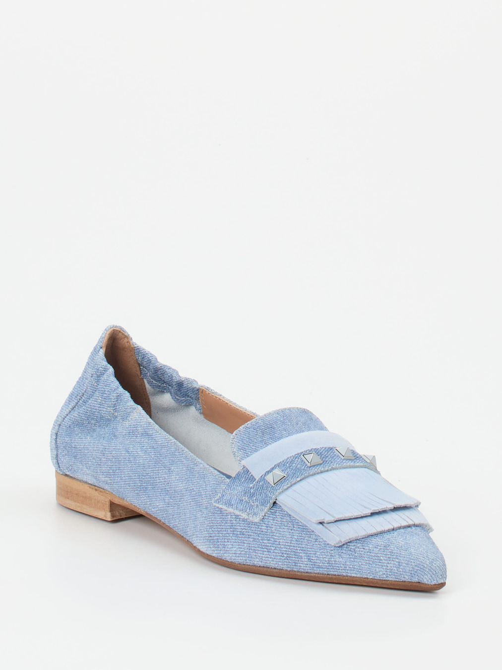 Donna Carolina – Loafer aus Veloursleder in Denim-Optik