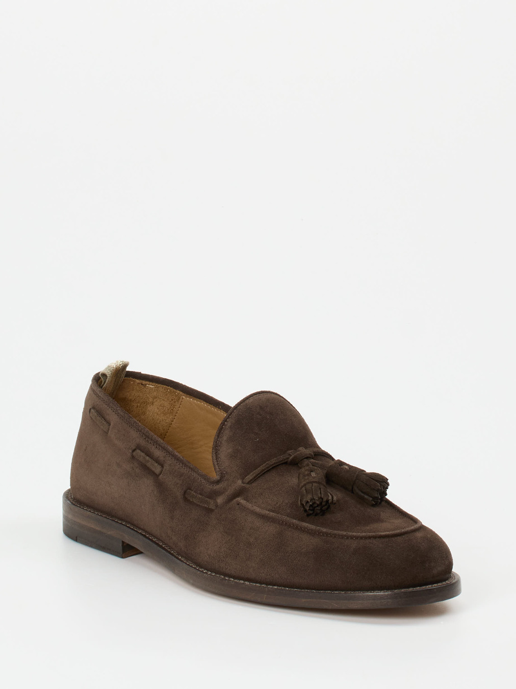 Officine Creative – Tassel Loafer aus Veloursleder Braun