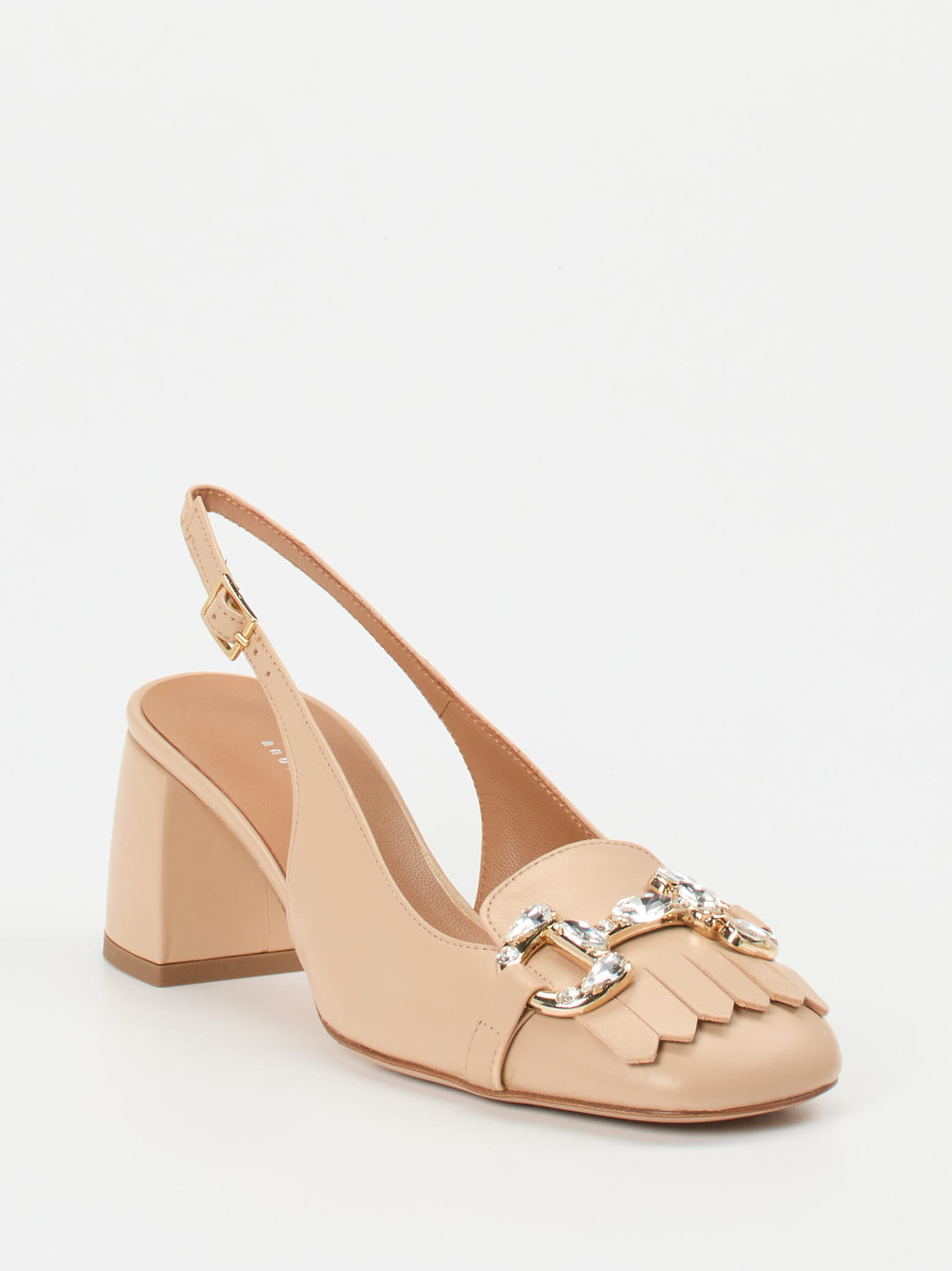 Andrea Puccini – Slingback-Pumps aus Lammleder beige