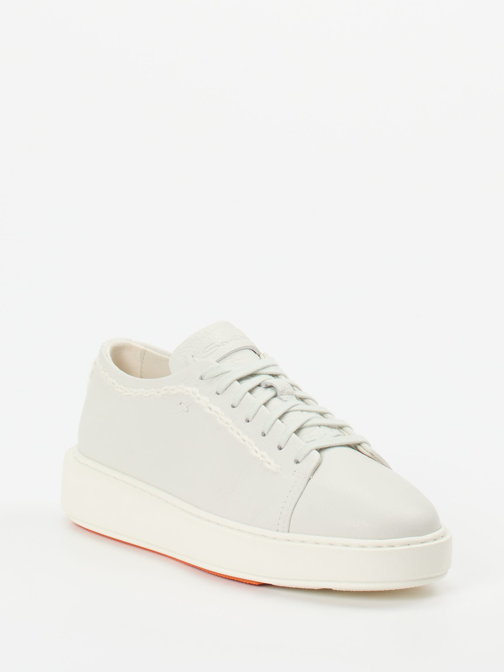 Santoni – Sneaker aus Kalbleder in Offwhite