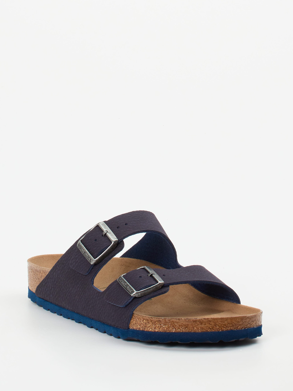 Birkenstock – Zweiriemer aus veganem Leder Dunkelblau