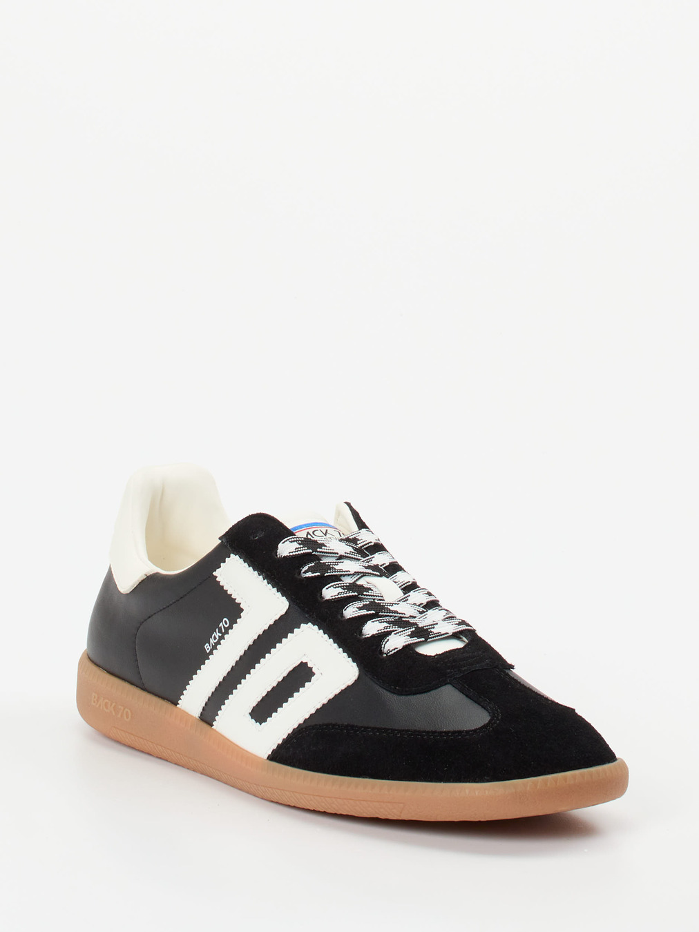 Back 70 – Retro-Sneaker aus Leder Schwarz