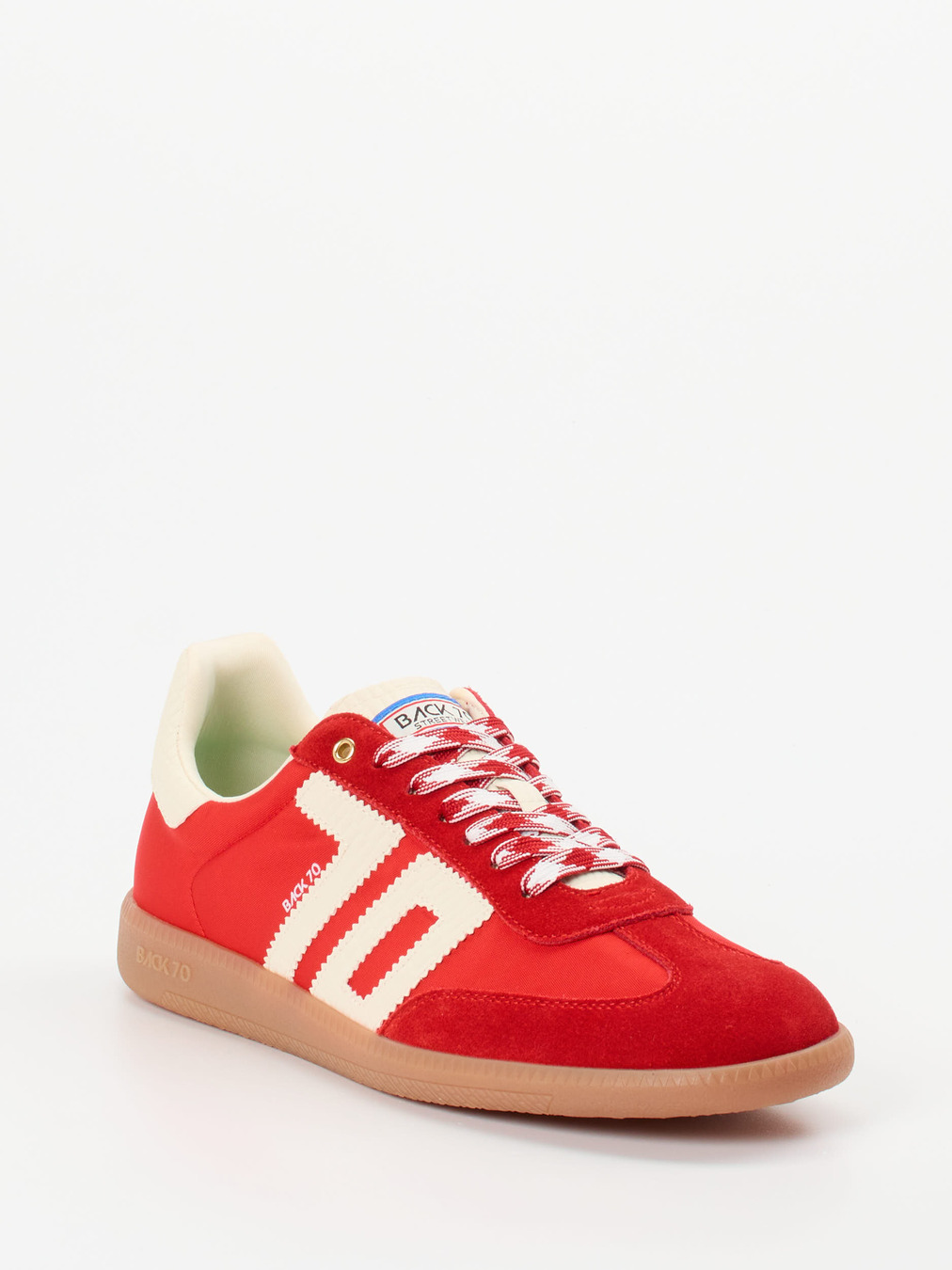 Back 70 – Retro-Sneaker aus Veloursleder rot