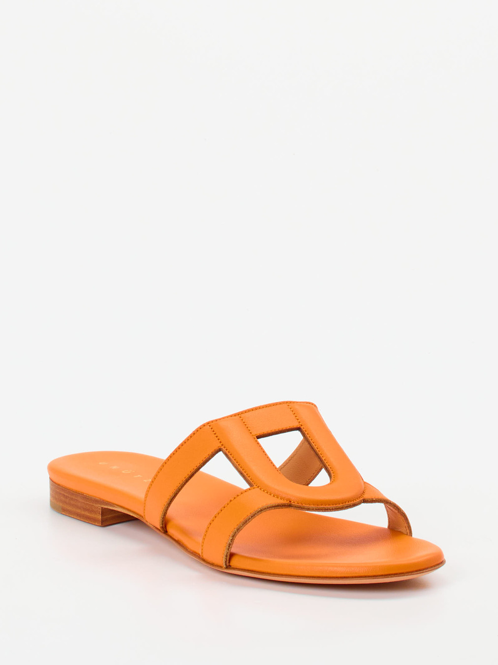 Unützer – Slides aus Kalbleder in Orange