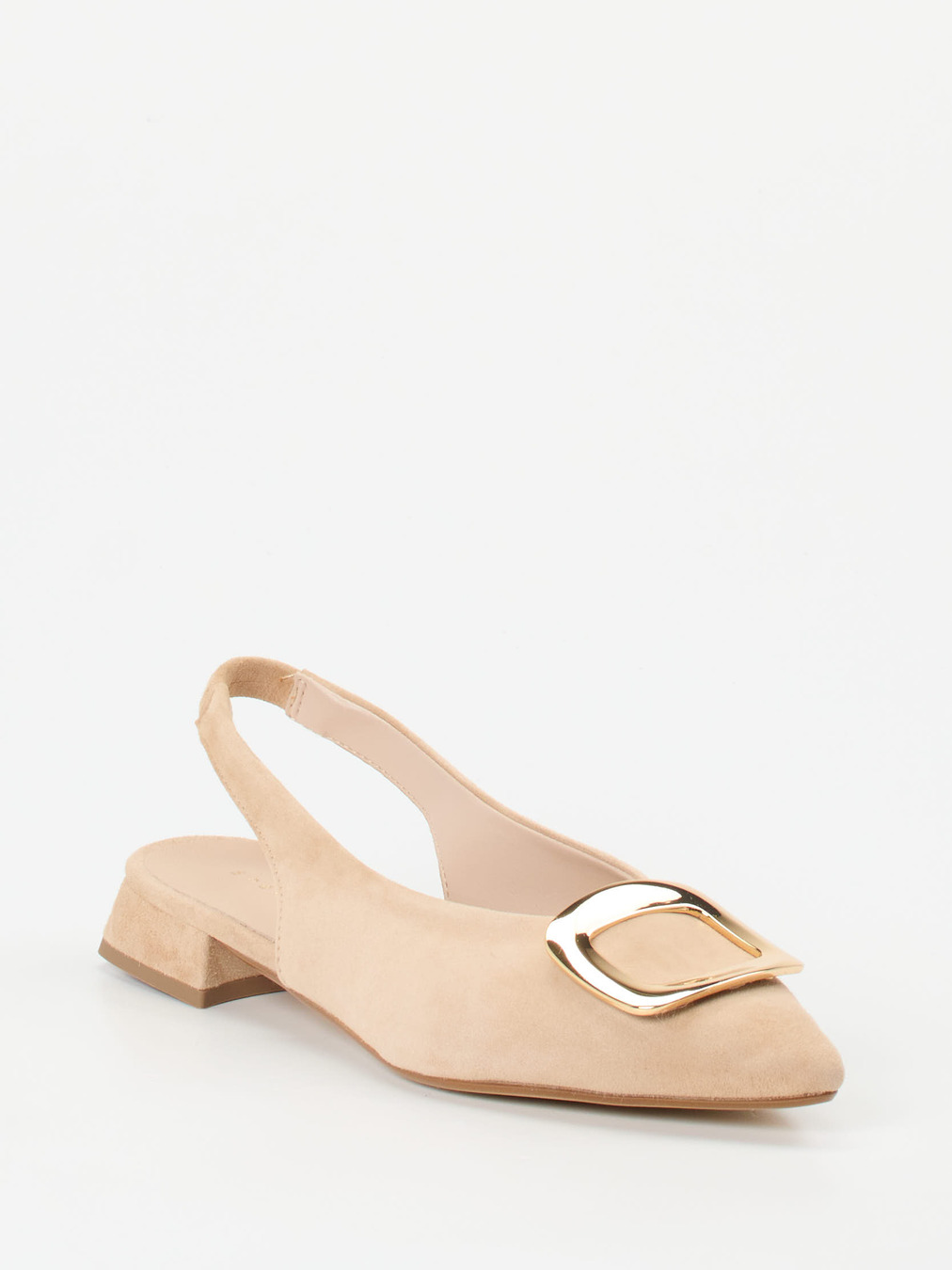 Andrea Puccini – Slingpumps aus Veloursleder Beige