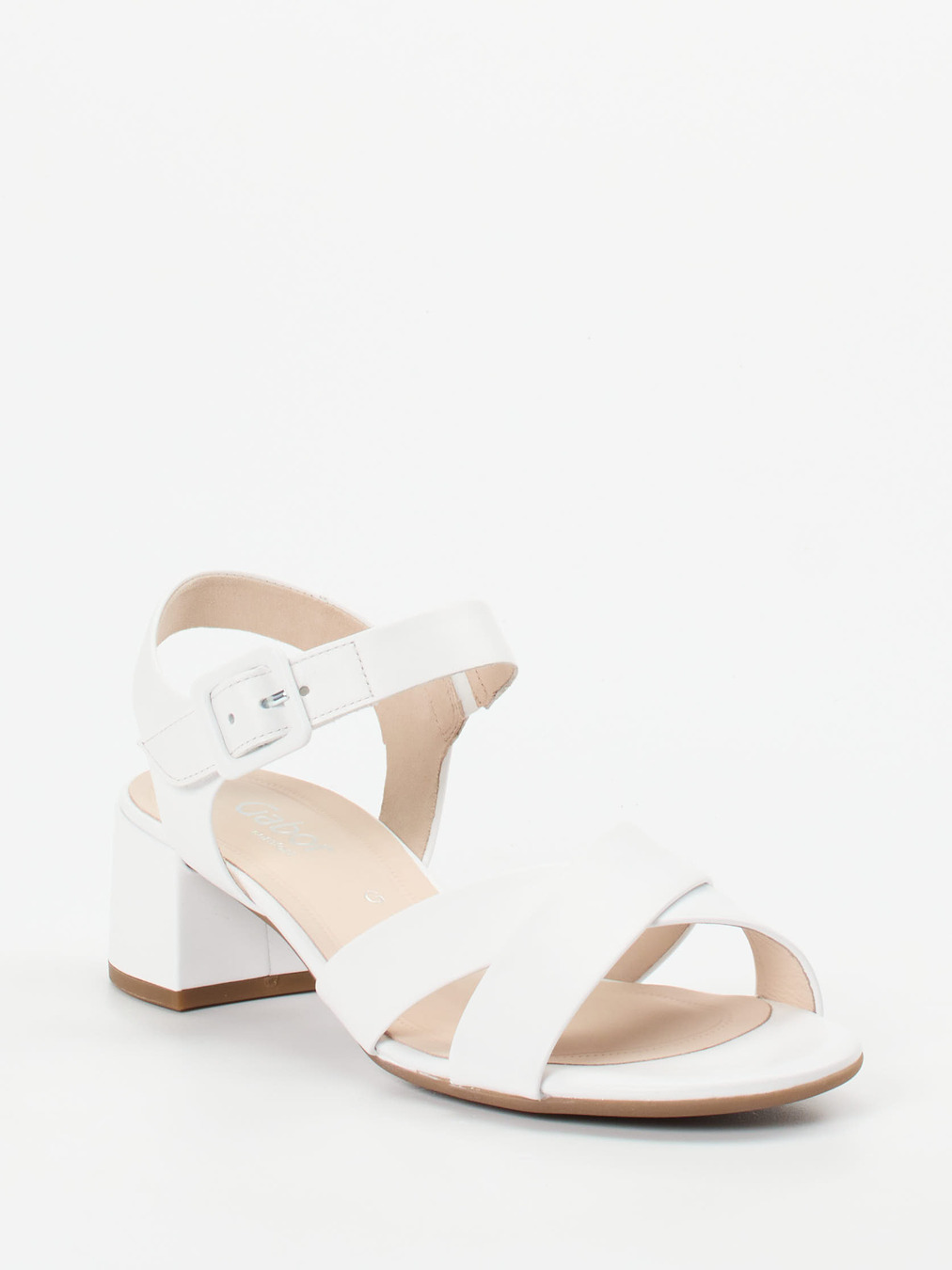 Gabor Comfort – Sandalette aus Kalbleder weiß