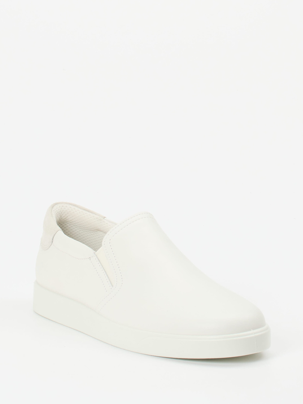 Ecco – Slip-On Sneaker aus Kalbleder Offwhite