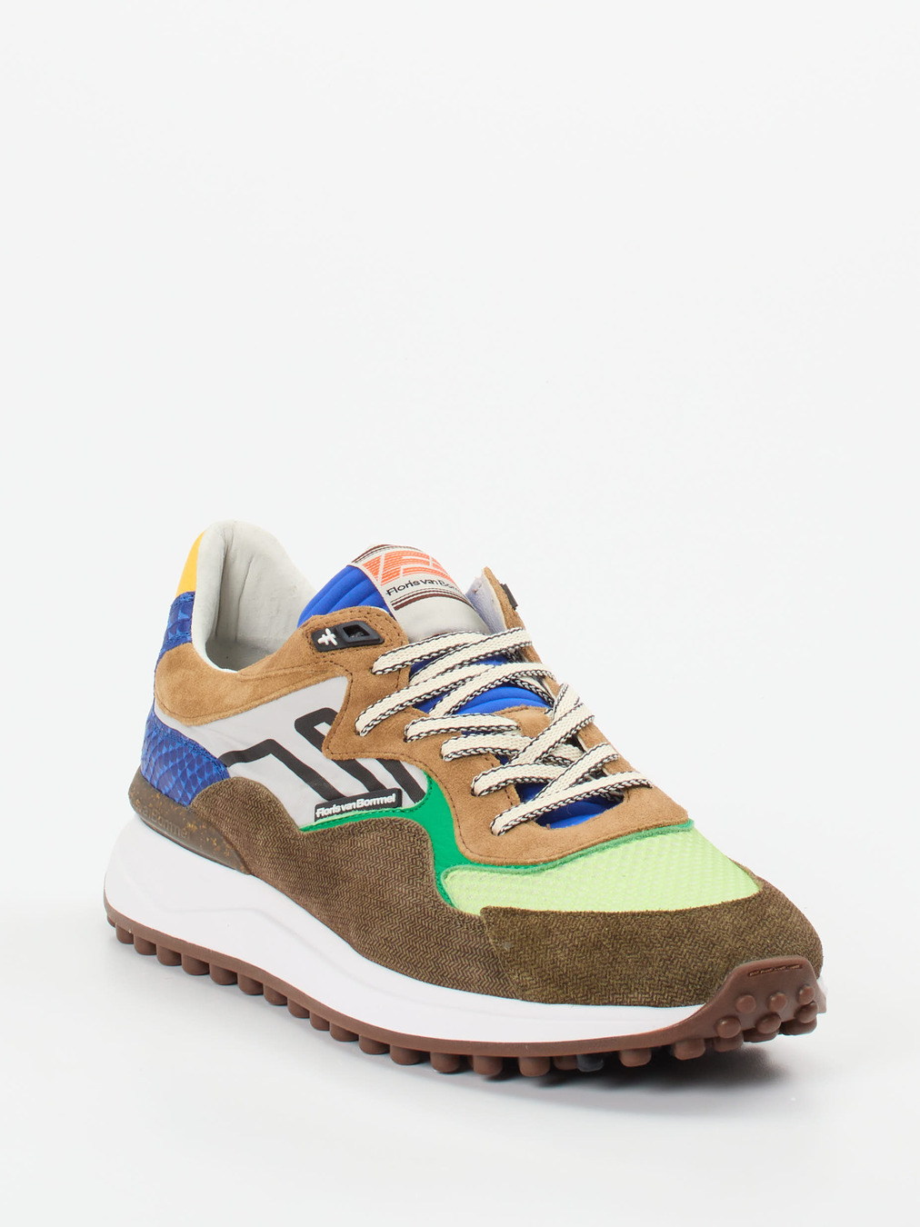 Floris van Bommel – Sneaker aus Veloursleder Braun