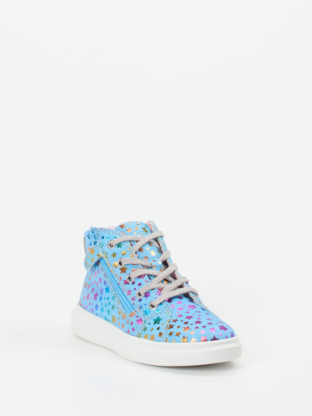 Richter – Sneaker aus geprägtem Leder Himmelblau