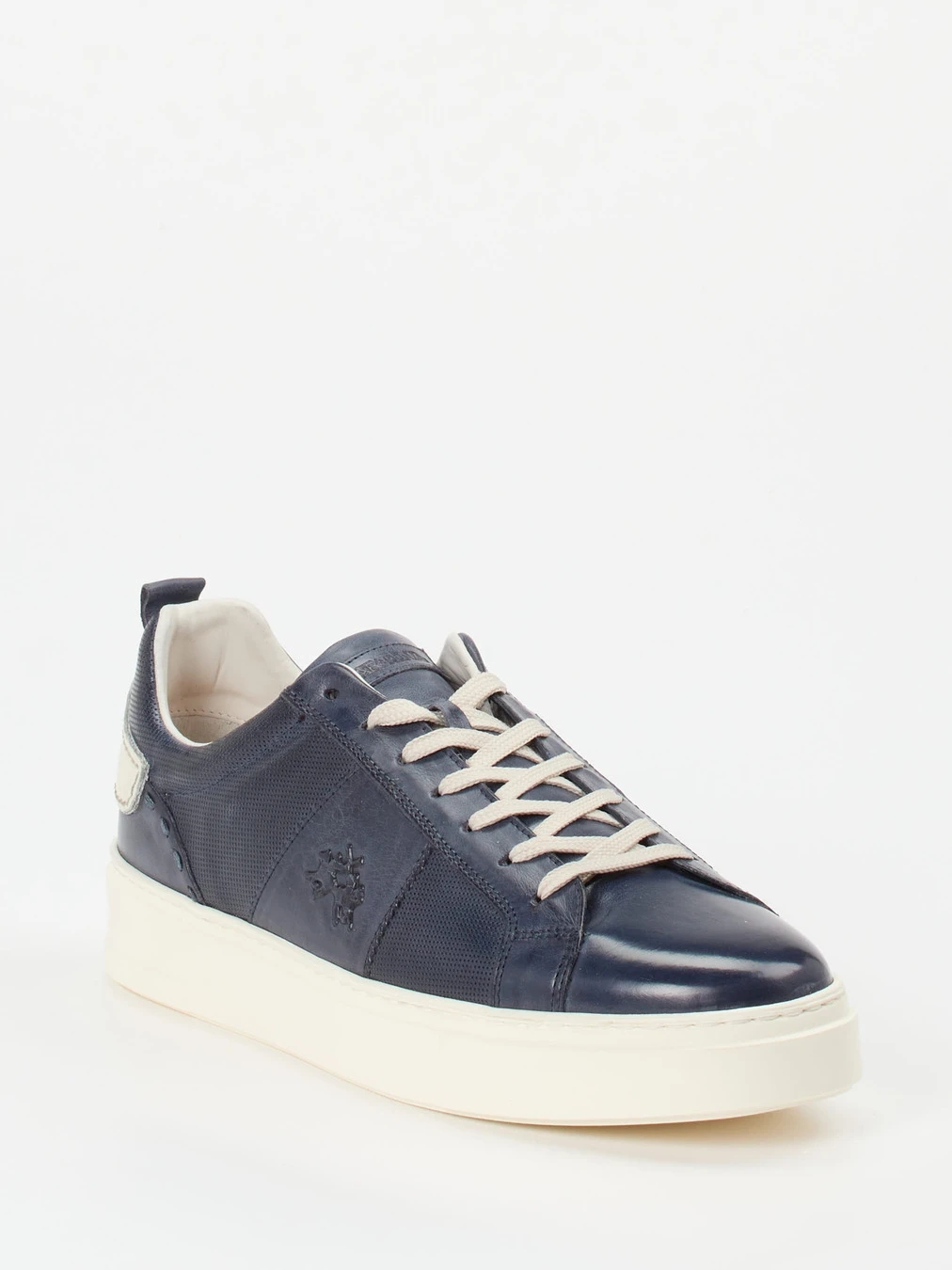 La Martina – Sneaker aus Kalbleder in Dunkelblau