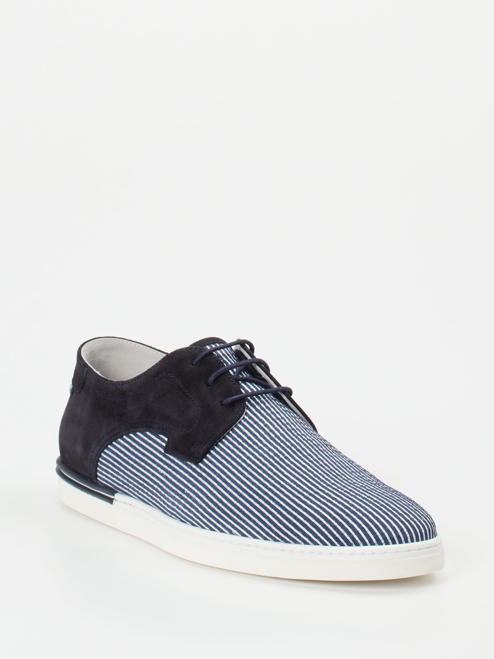 Floris van Bommel – Schnürschuh aus Veloursleder blau