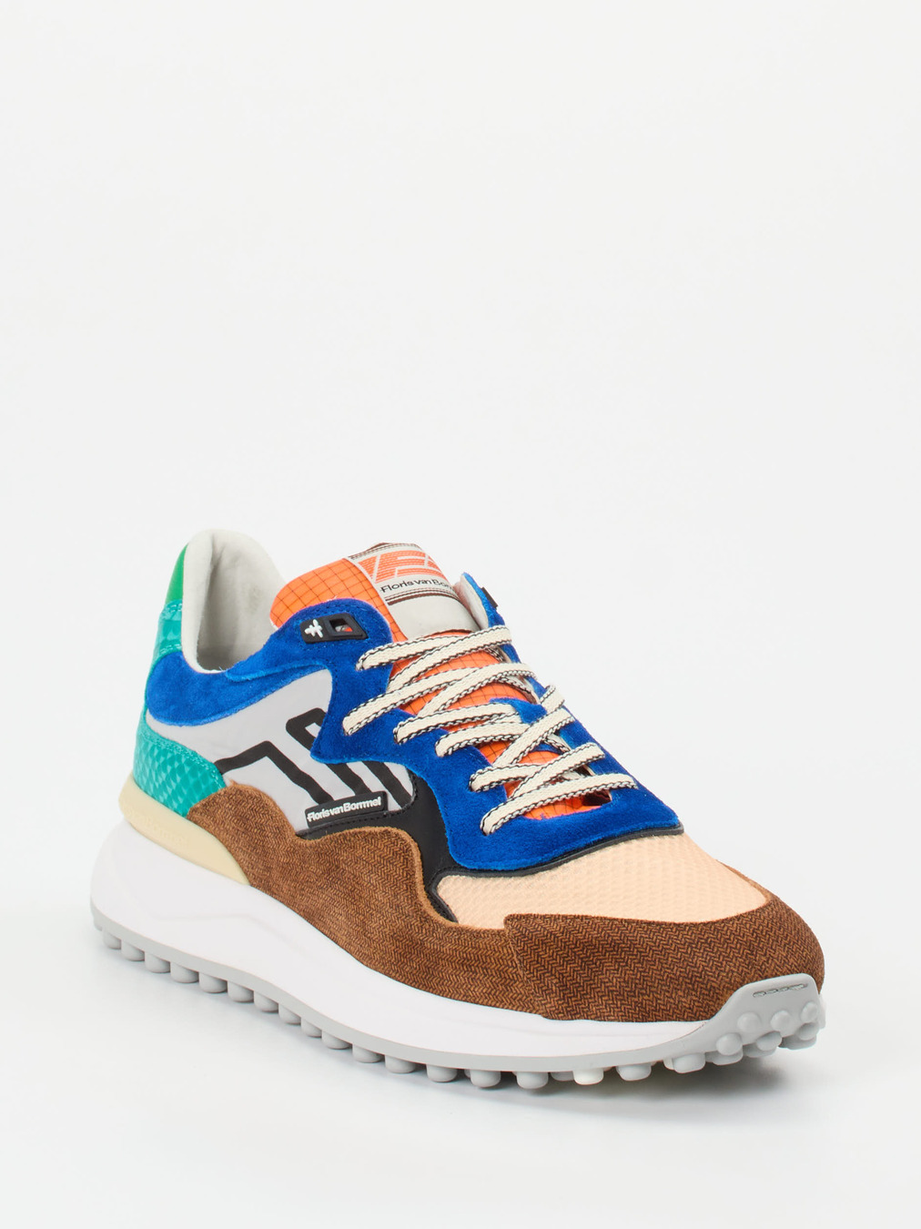 Floris van Bommel – Sneaker aus Veloursleder und Mesh