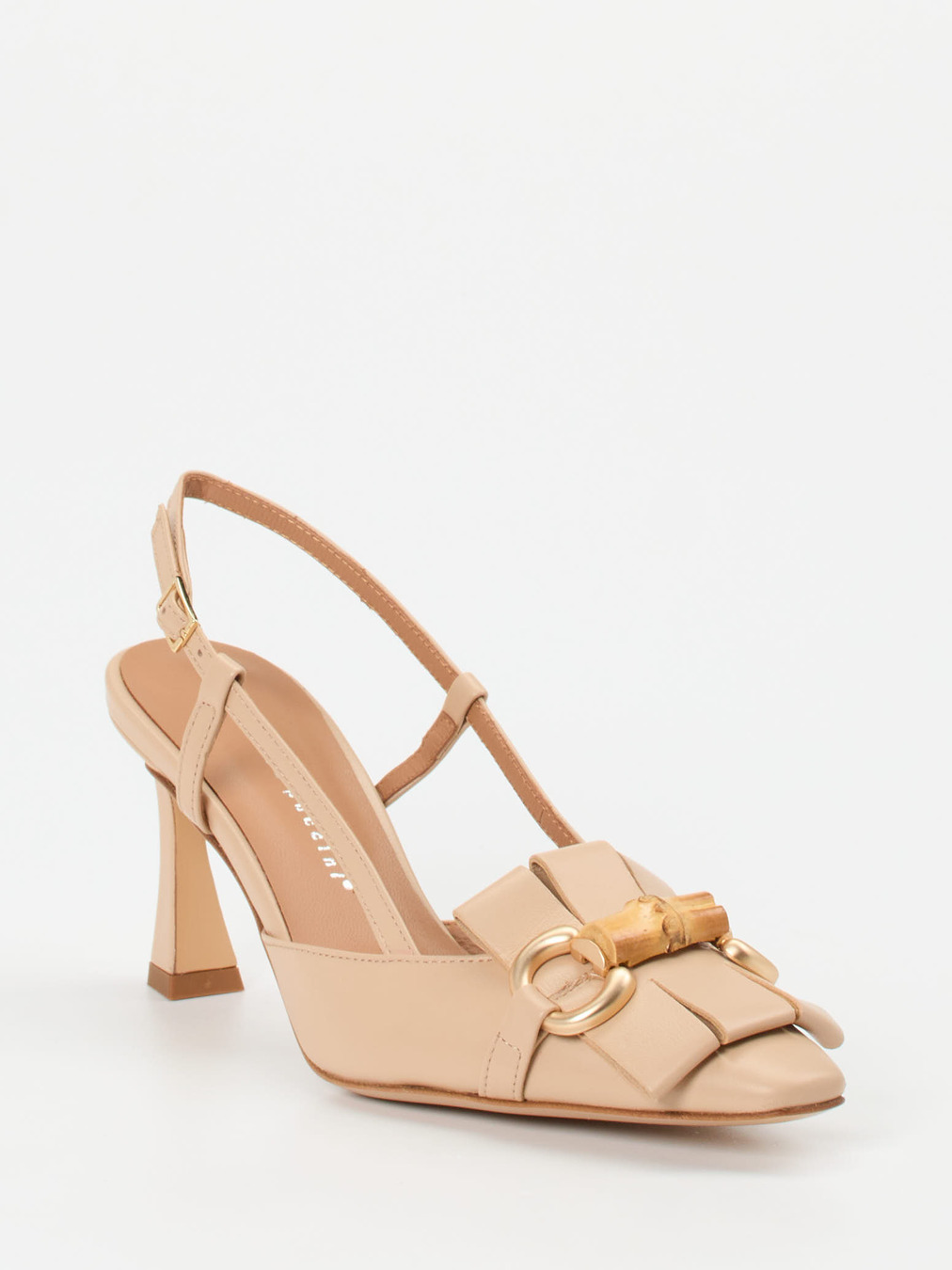 Andrea Puccini – Slingback-Pumps aus Lammleder beige