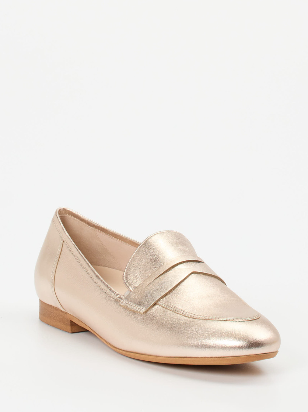 Gabor Comfort – Loafer aus Metallicleder champagner