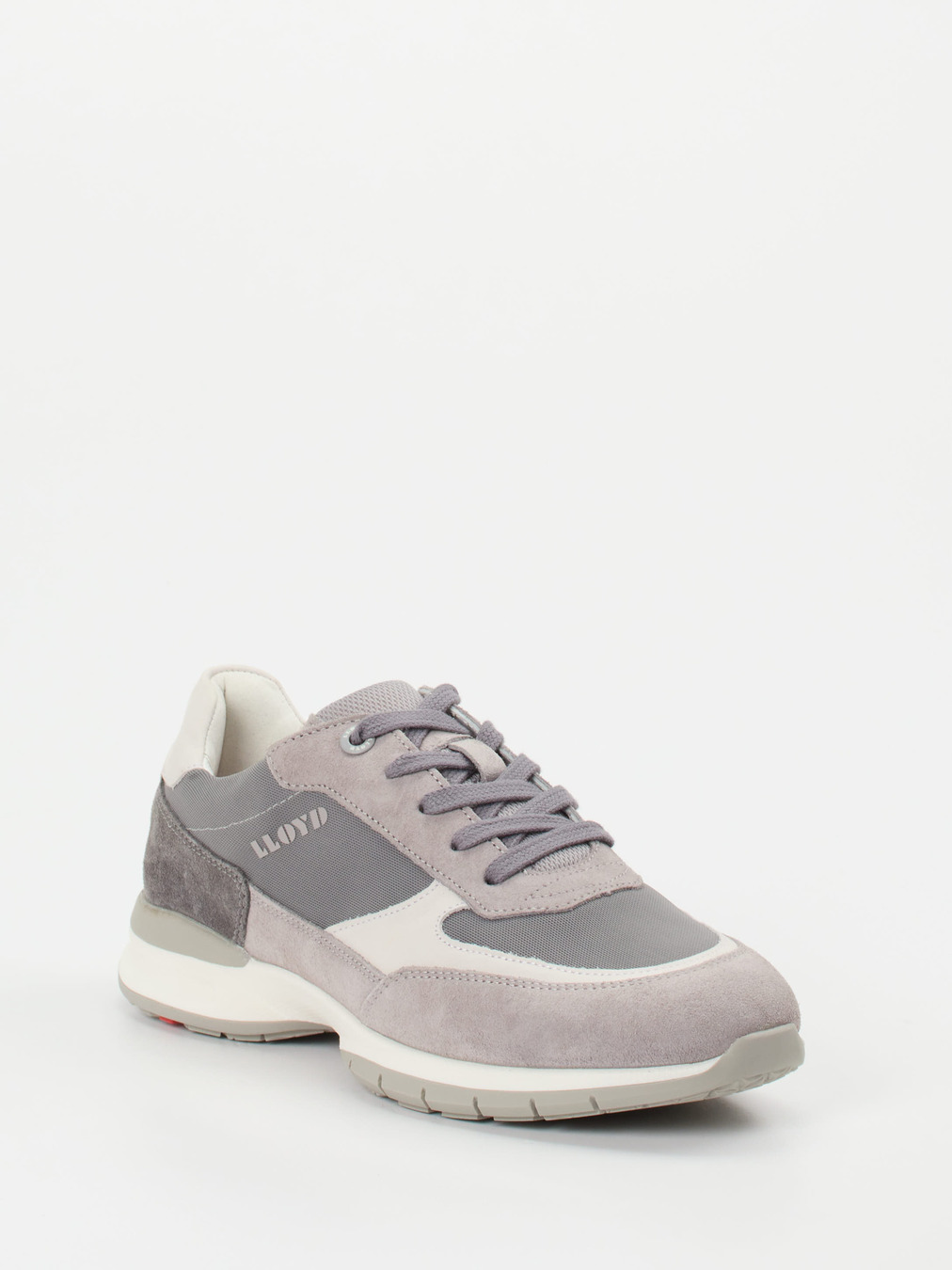 Lloyd – Sneaker aus Veloursleder und Mesh grau