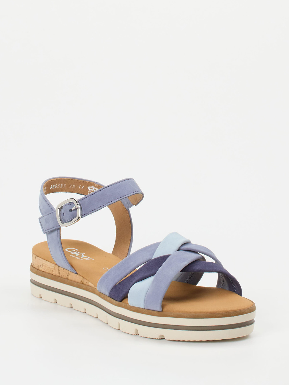 Gabor Comfort – Sandalette aus Nubukleder in Pastellblau