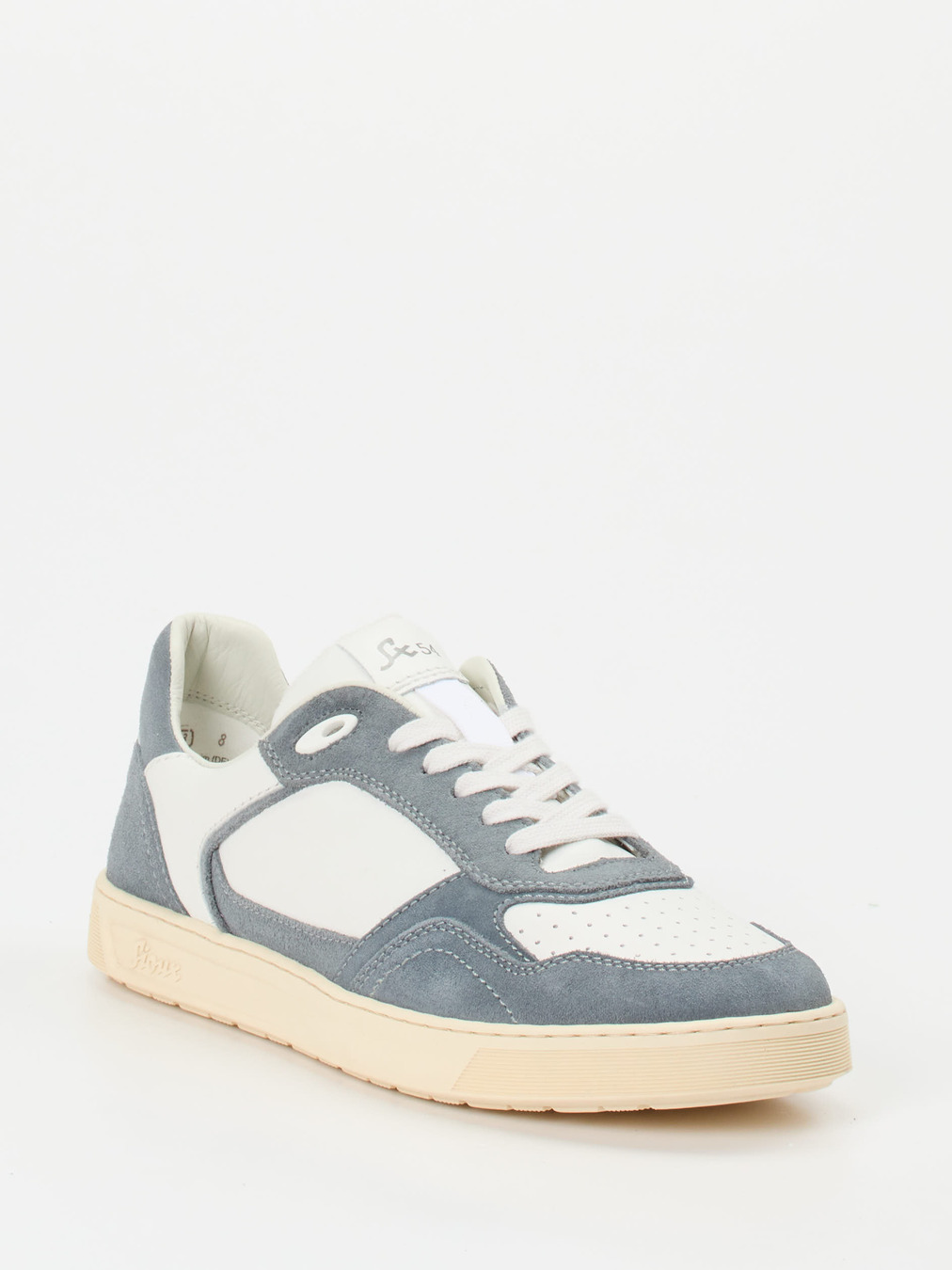 Sioux – Sneaker aus Kalbleder Offwhite-Blaugrau