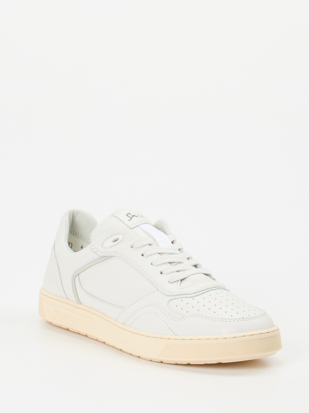Sioux – Sneaker aus Kalbleder in Off-White