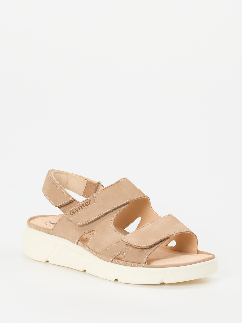 Ganter – Komfortsandale aus Nubukleder beige