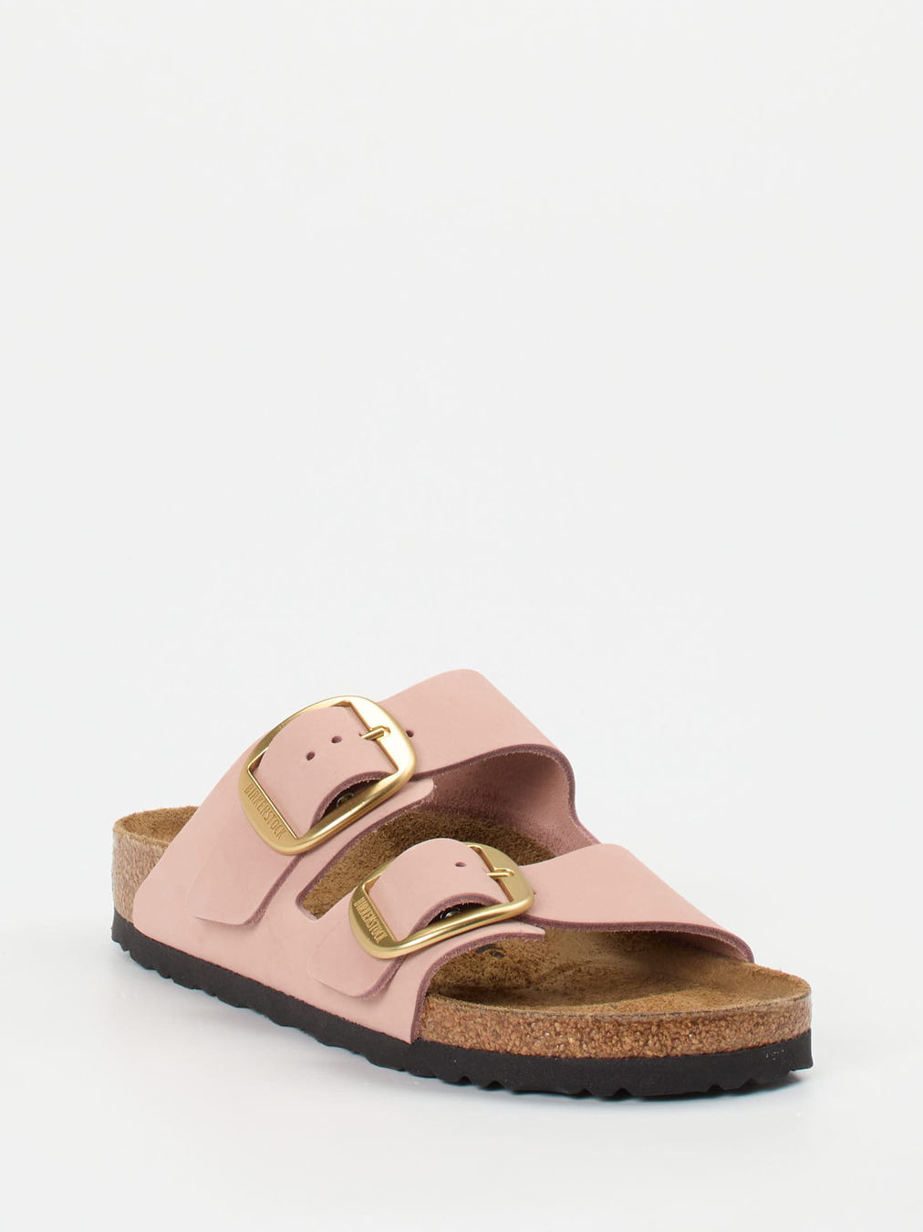 Birkenstock – Zwei-Riemen-Sandalen aus Nubukleder rosa