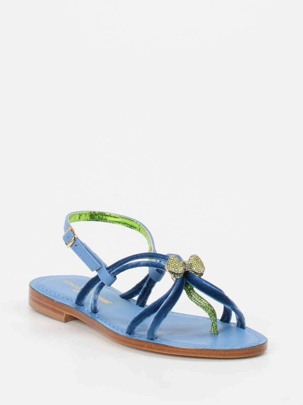 Konstantin Starke – Zehentrenner-Sandale aus Veloursleder