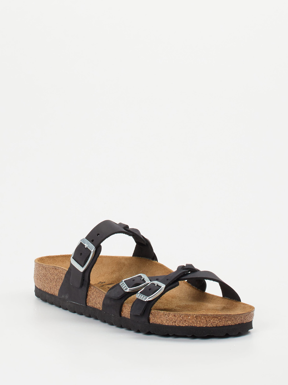 Birkenstock – Komfortsandale aus Fettleder schwarz