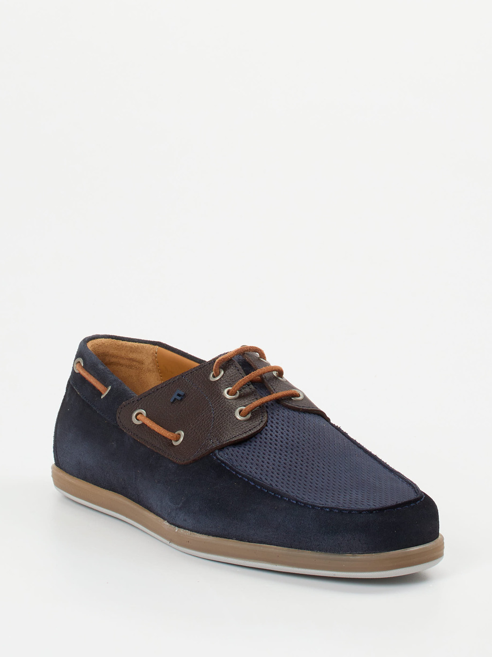 Floris van Bommel – Bootsschuh aus geprägtem Leder Blau