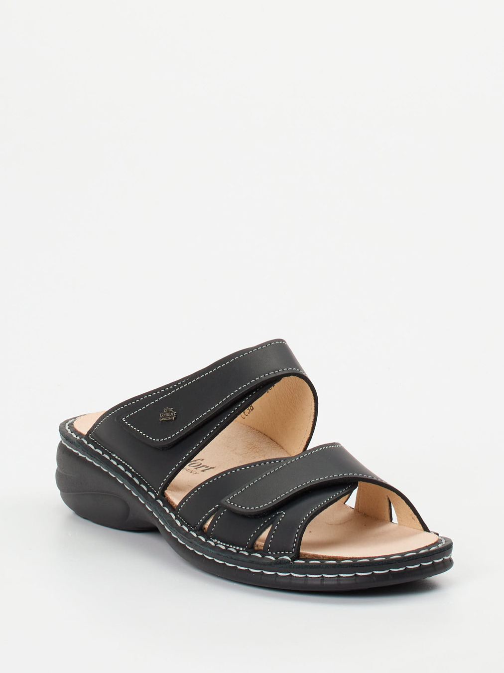Finn Comfort – Pantolette aus Kalbleder schwarz