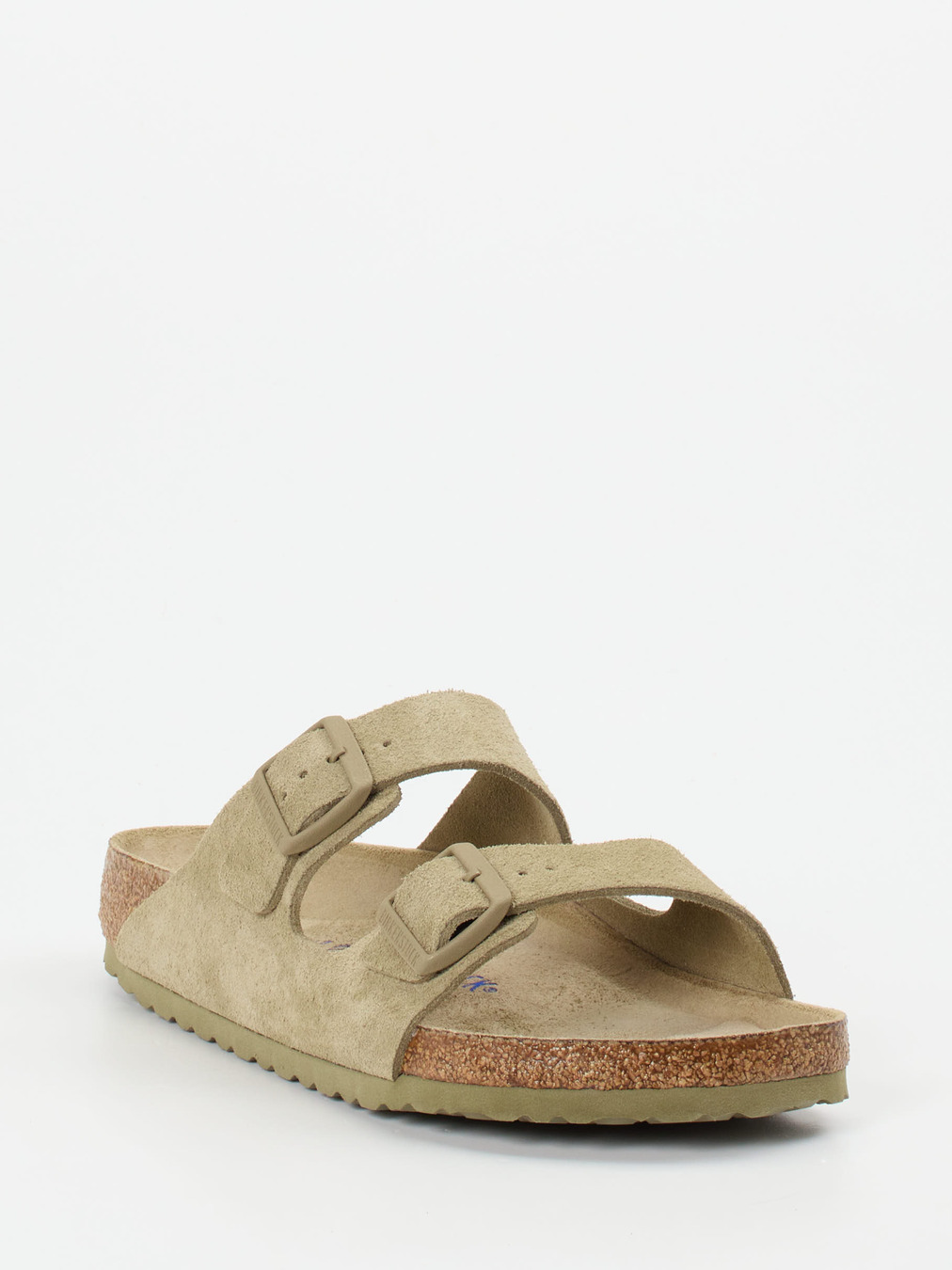 Birkenstock – Zweiriemer-Pantolette aus Veloursleder grün