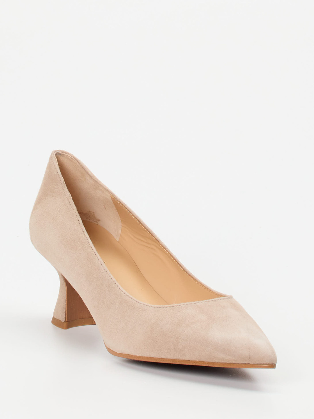Maripé – Pumps aus Veloursleder in Beige