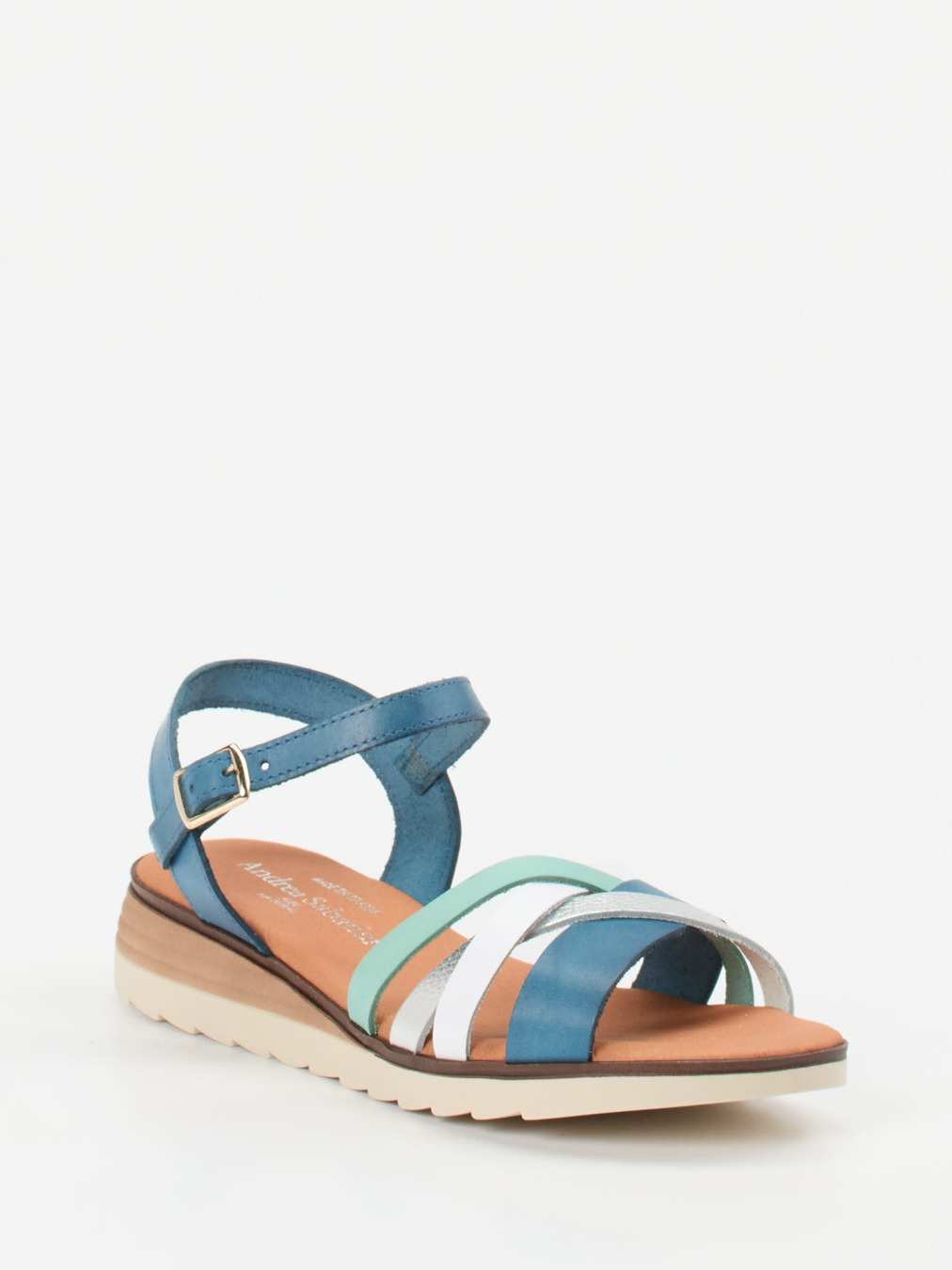 Andrea Sabatini – Riemchensandale aus Glattleder multicolor