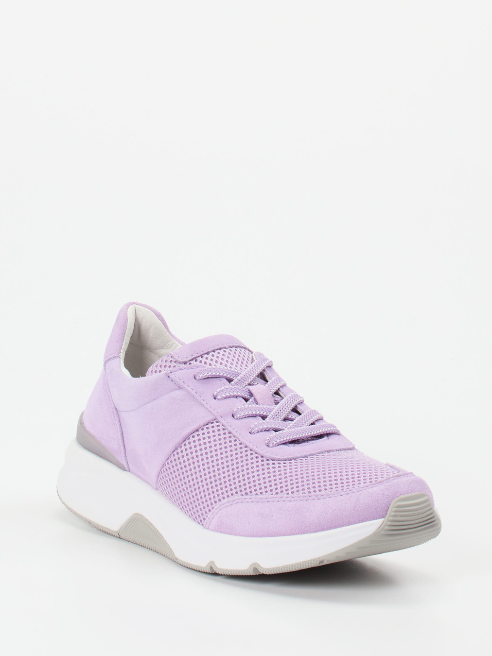 Gabor Comfort – Sneaker aus Velour/Textil in Flieder