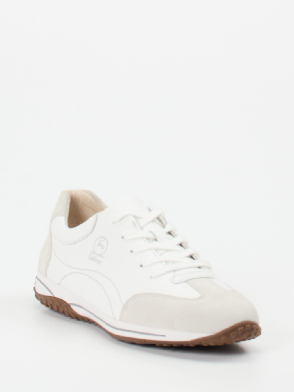 Gabor Comfort – Sneaker aus Kalb- und Veloursleder Weiß