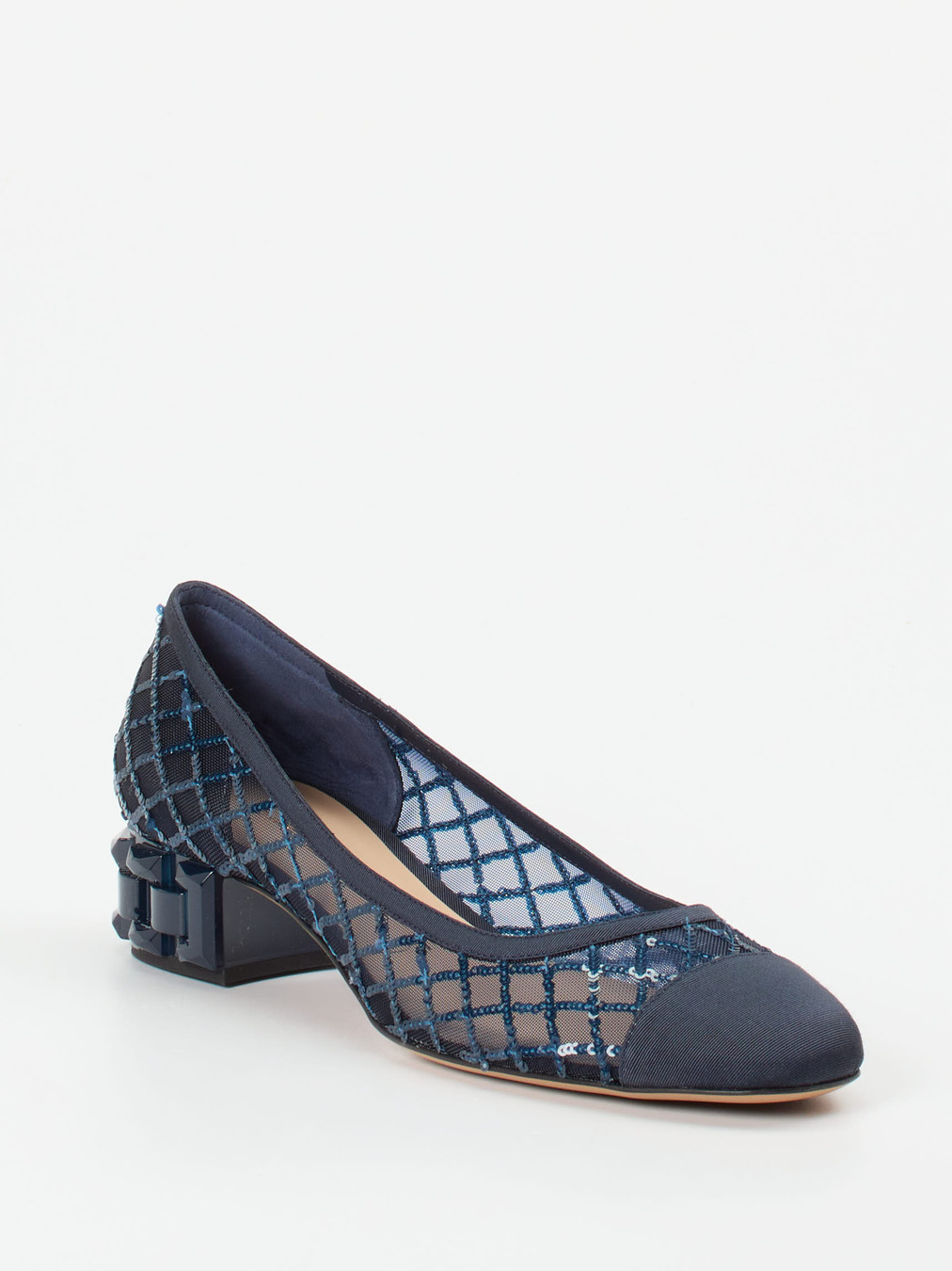 Konstantin Starke – Pumps aus Netz mit Pailletten blau