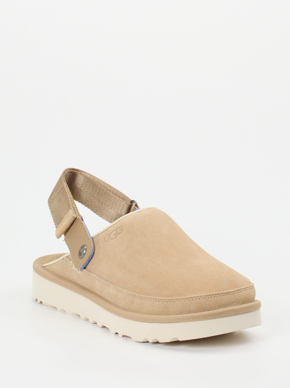 UGG – Clogs aus Veloursleder in Sandbeige