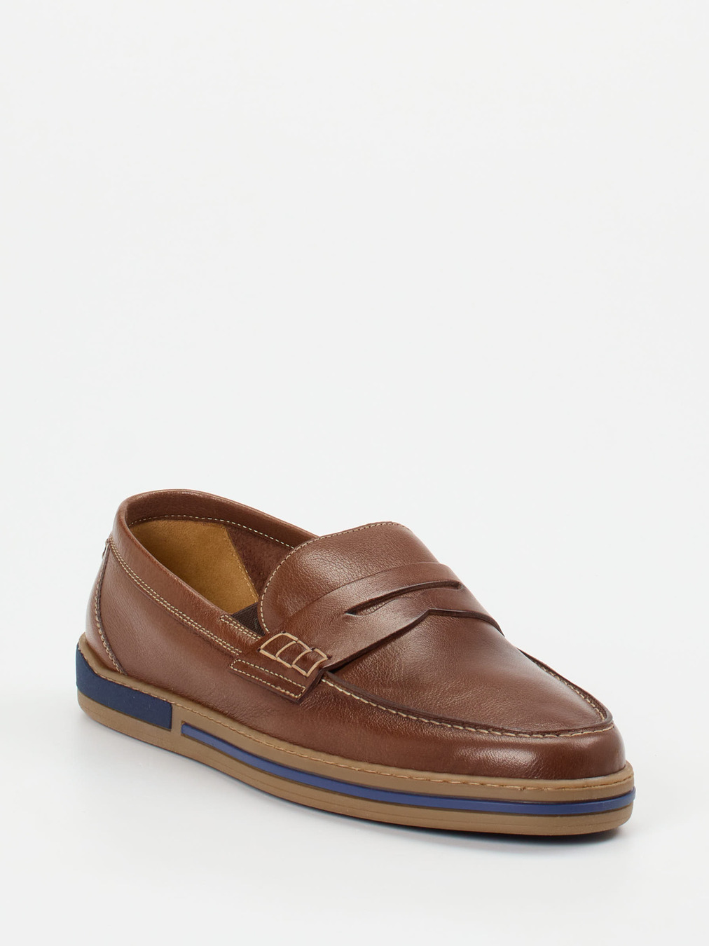 Galizio Torresi – Loafer aus Kalbleder mittelbraun