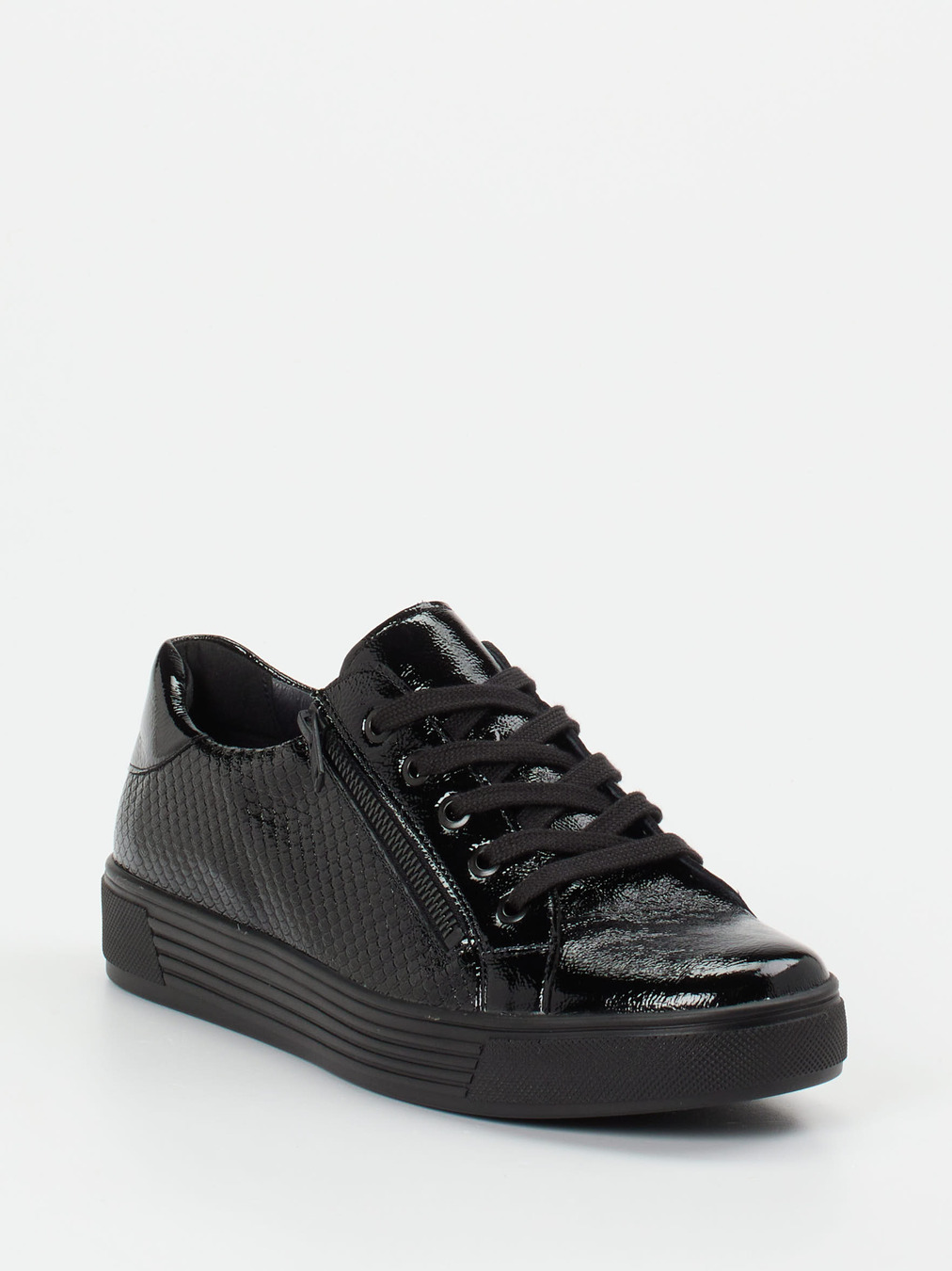 Solidus – Komfort-Sneaker aus Lackleder Schwarz