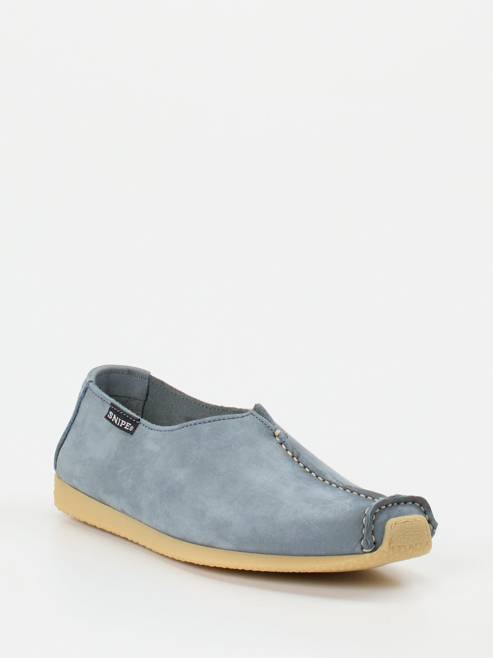 Snipe – Slipper aus Nubukleder in Taubenblau