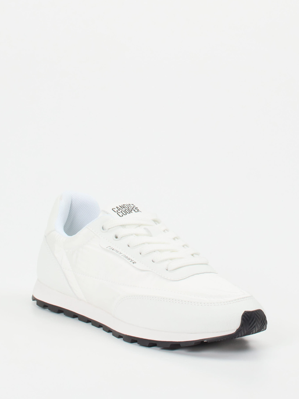 Candice Cooper – Sneaker aus Nylon und Glattleder weiß