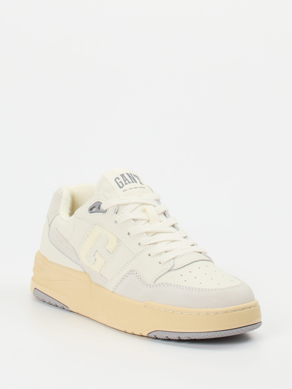Gant – Sneaker aus Kalbleder in Cremeweiß